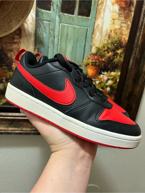 Nike Shoes - Nike Court Borough Low 2 bred Black University Red (GS) sneakers